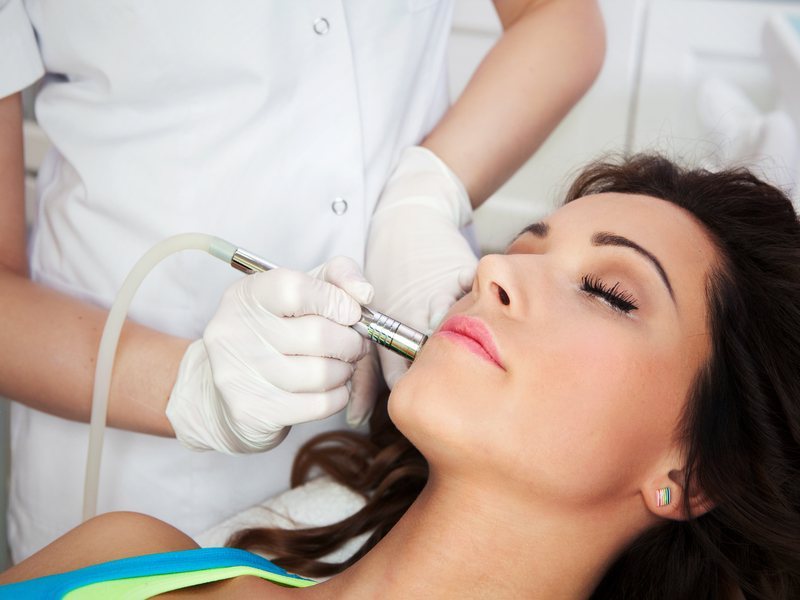 Woman receiving Laser Skin Resurfacing